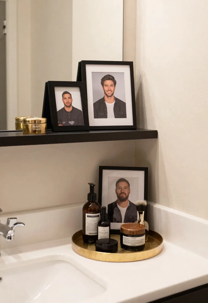 12 Men’s Bathroom Decor Ideas with Clean Masculine Style 51 12 Mens Bathroom Decor Ideas with Clean Masculine Style 11. Personalized Touches 0