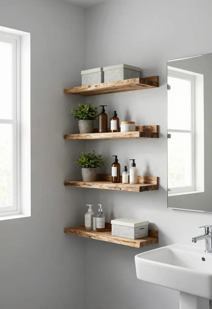 12 Men’s Bathroom Decor Ideas with Clean Masculine Style 2 12 Mens Bathroom Decor Ideas with Clean Masculine Style 2. Minimalist Wall Shelving 0