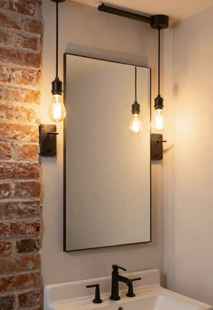 12 Men’s Bathroom Decor Ideas with Clean Masculine Style 3 12 Mens Bathroom Decor Ideas with Clean Masculine Style 3. Industrial Lighting Fixtures 0