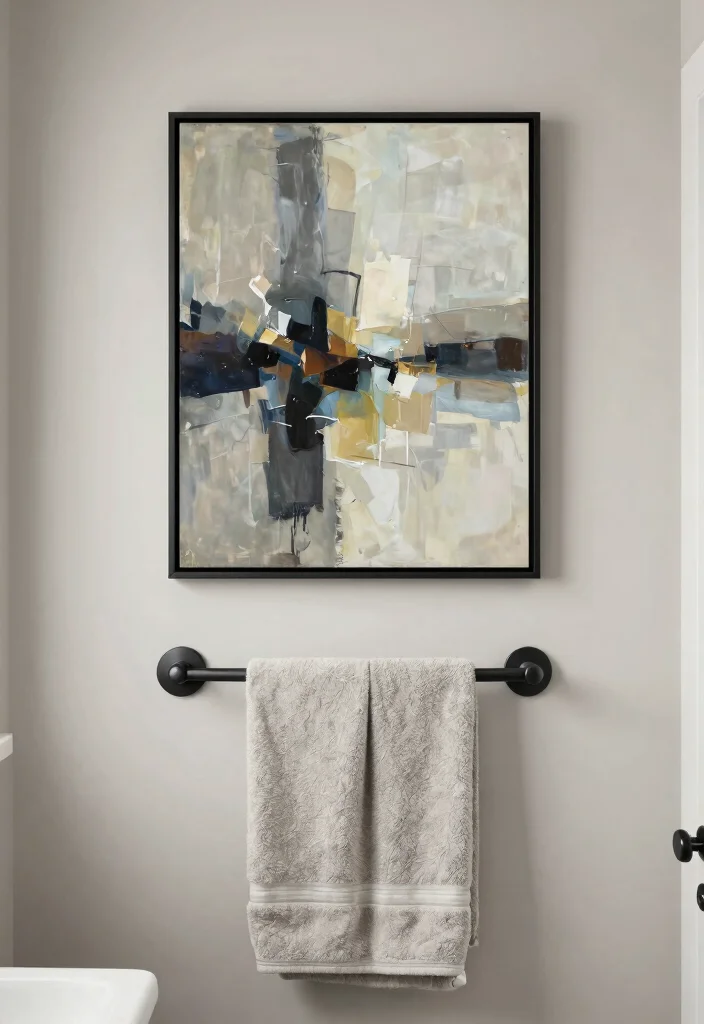 12 Men’s Bathroom Decor Ideas with Clean Masculine Style 28 12 Mens Bathroom Decor Ideas with Clean Masculine Style 8. Statement Artwork 0