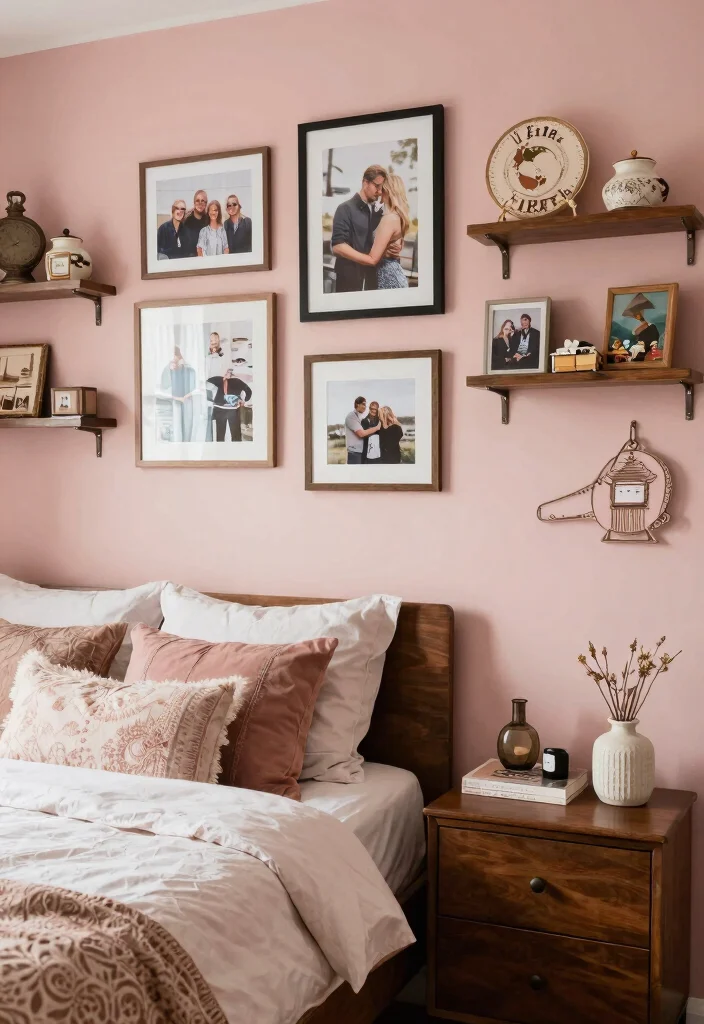 12 Pink and Brown Bedroom Ideas for Warm Contrast 12. Personal Touches 0