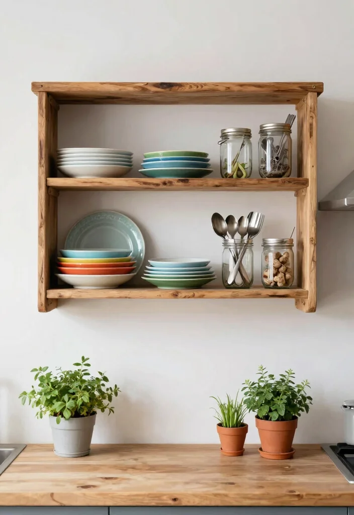 12 Rustic Small Kitchen Ideas with Cozy Character 3. Open Shelving 0