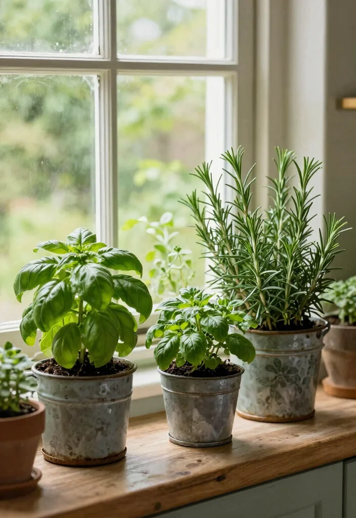 12 Rustic Small Kitchen Ideas with Cozy Character 9. Herb Gardens 0
