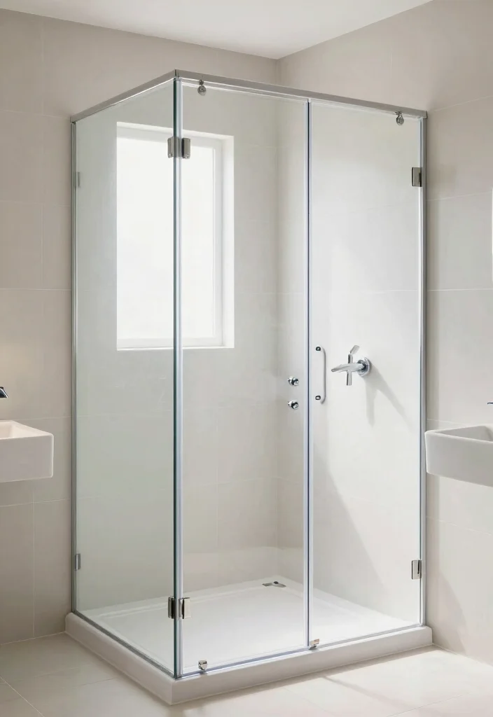 12 Small Bathroom with Shower Ideas That Feel Open and Airy 6. Choose Transparent Fixtures 0