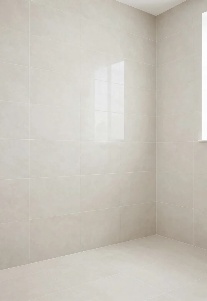 12 Small Bathroom with Shower Ideas That Feel Open and Airy 8. Use Large Format Tiles 0