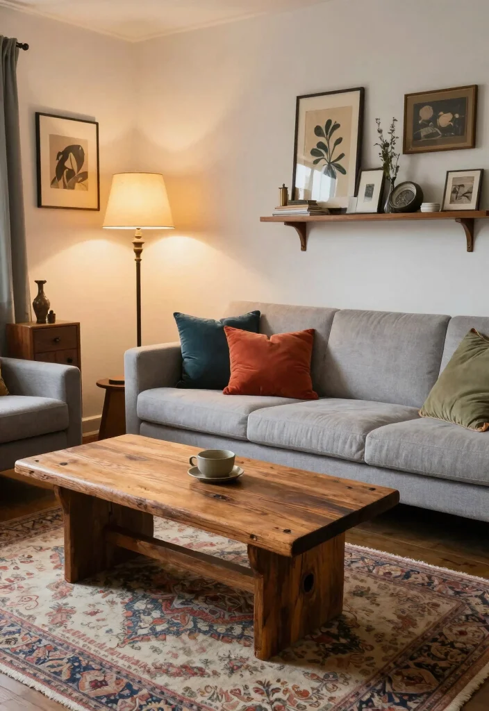 12 Small Boho Living Room Ideas with Relaxed Vibes 6. Incorporate Vintage Finds 0