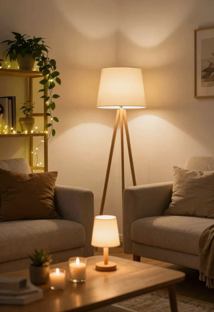 12 Small Boho Living Room Ideas with Relaxed Vibes 7. Cozy Lighting Options 0