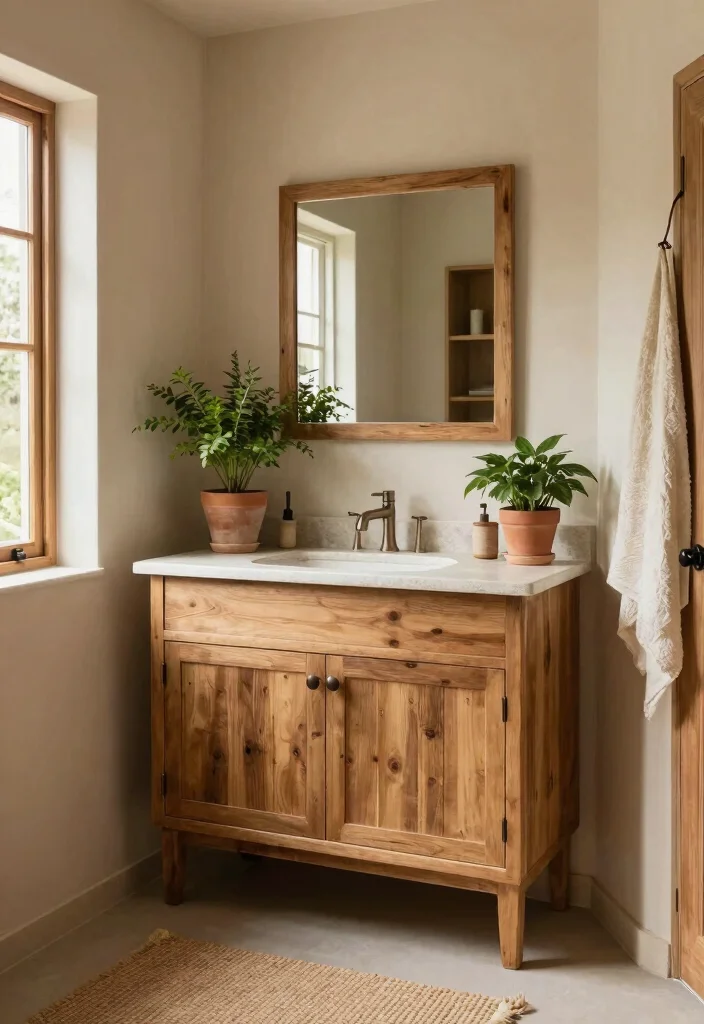 12 Small Cottage Bathroom Ideas with Vintage Cozy Vibes 50 12 Small Cottage Bathroom Ideas with Vintage Cozy Vibes 10. Natural Elements 0