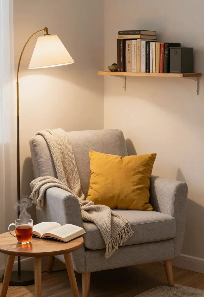12 Small Cozy Living Room Decor Ideas with Warm Style 57 12 Small Cozy Living Room Decor Ideas with Warm Style 7. Cozy Reading Nook 0
