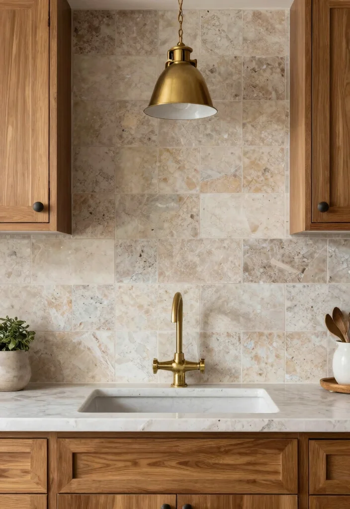 12 Traditional Kitchen Backsplash Ideas with Timeless Style 10. Timeless Travertine Tiles 0