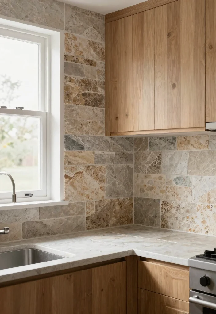 12 Traditional Kitchen Backsplash Ideas with Timeless Style 8. Textured Stone Tiles 0