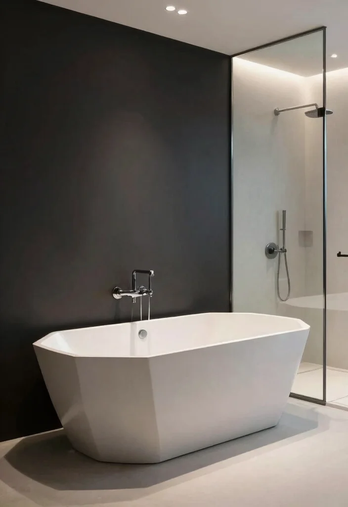 12 Tub Bathroom Ideas for Comfortable Everyday Soaks 6. Modern Elegance 0