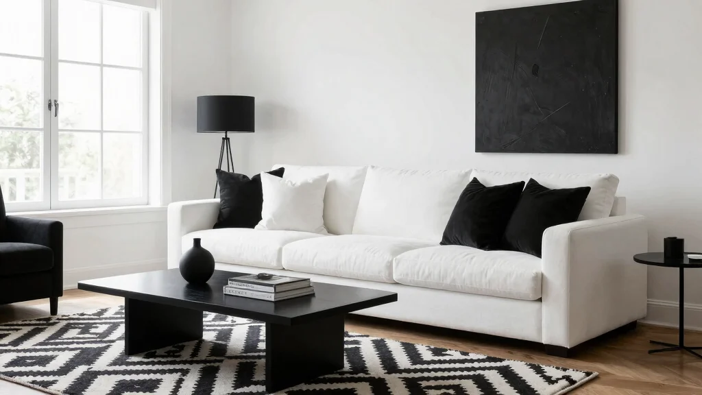 12 White and Black Living Room Ideas with Clean Contrast