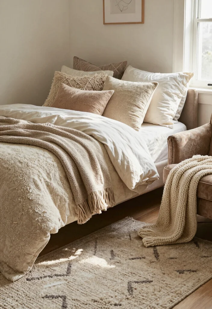 14 Bedroom Ideas for Small Rooms That Feel Cozy 7. Layering Textures for Comfort 0