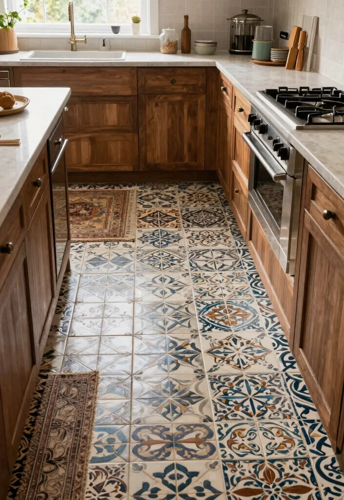 14 Classic Kitchen Ideas That Never Go Out of Style 10. Heritage Floor Tiles 0