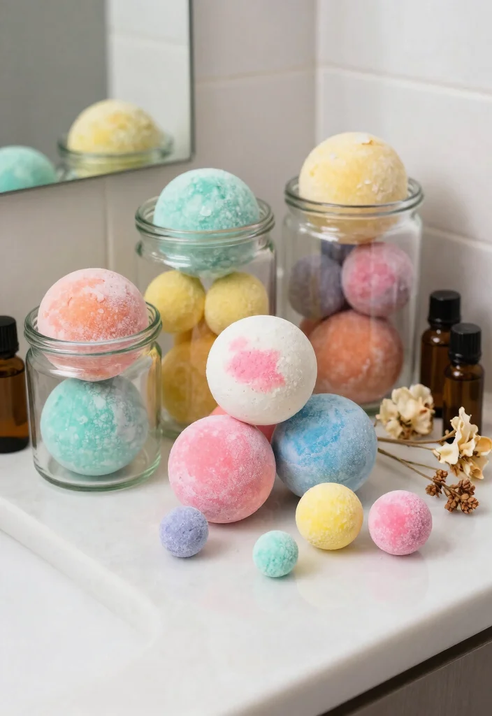 14 DIY Bathroom Ideas for Affordable Stylish Upgrades 13. Bath Bomb Station 0