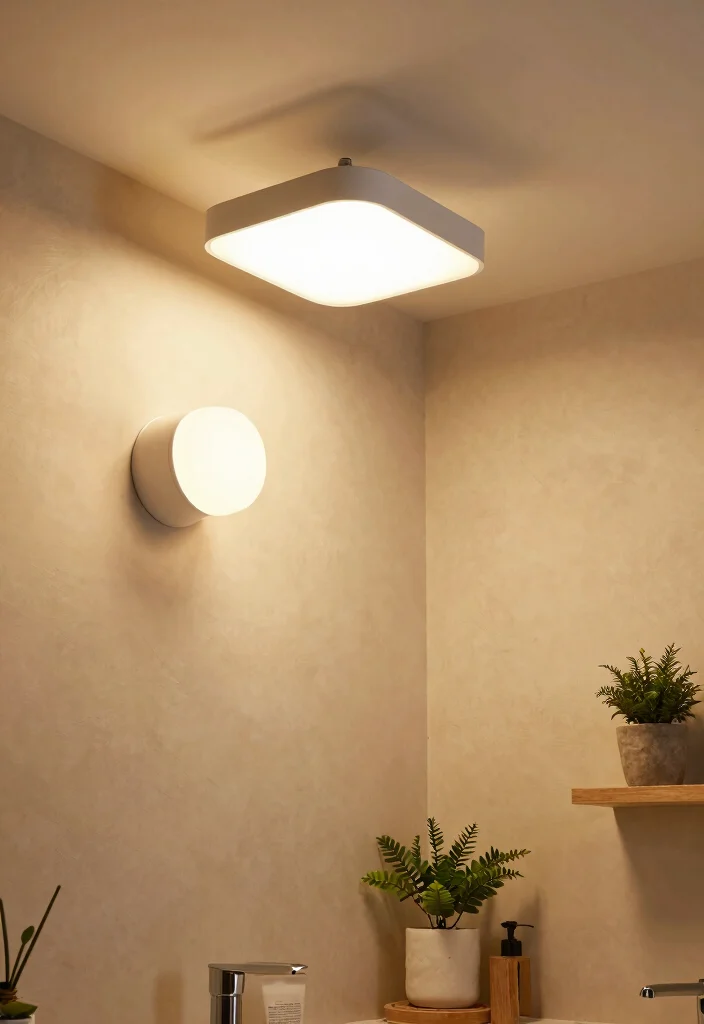 14 DIY Bathroom Ideas for Affordable Stylish Upgrades 14. Eco Friendly Lighting Fixtures 0