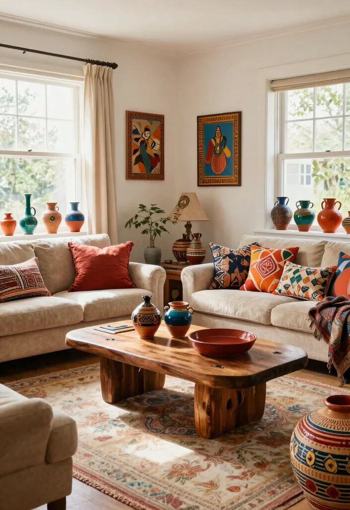 14 Home Design Living Room Ideas for Everyday Living 53 14 Home Design Living Room Ideas for Everyday Living 13. Embracing Local Artisans 0