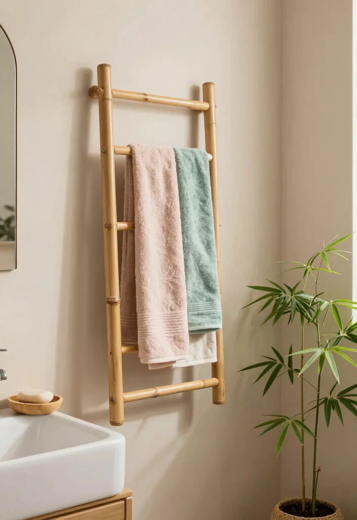 14 Indian Bathroom Ideas with Traditional Modern Balance 3. Sustainable Bamboo Accessories 0