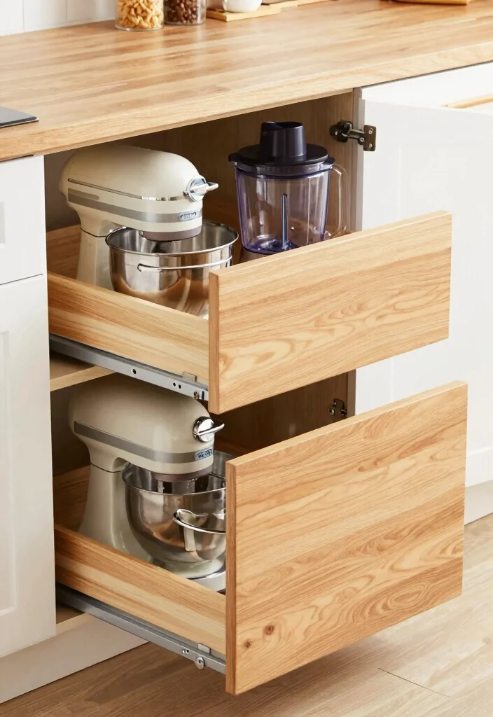 14 Kitchen Appliance Storage Ideas That Hide the Clutter 1. Use Pull Out Drawers 0