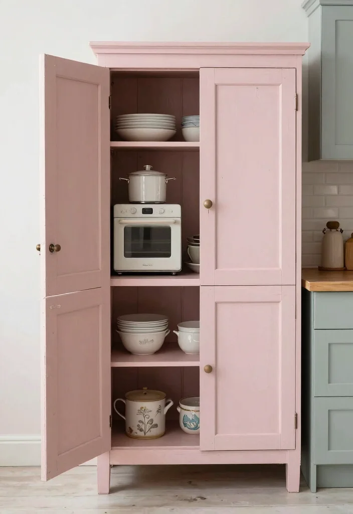 14 Kitchen Appliance Storage Ideas That Hide the Clutter 4. Repurpose an Old Cabinet 0