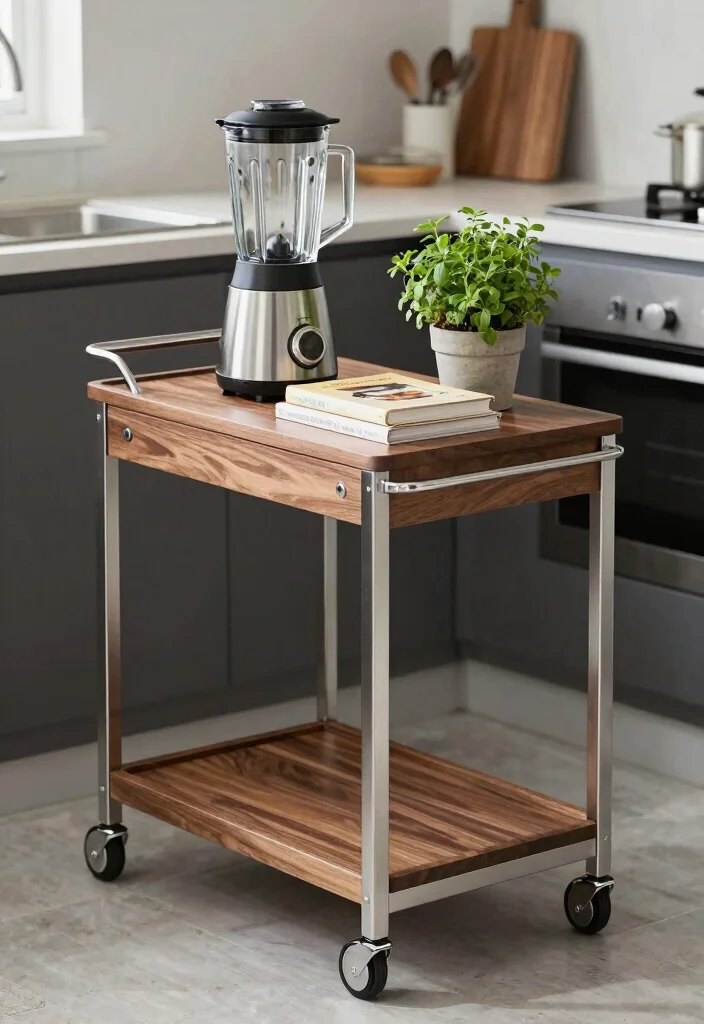14 Kitchen Appliance Storage Ideas That Hide the Clutter 5. Invest in a Kitchen Cart 0