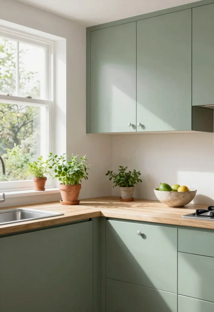 14 Kitchen Interior Color Ideas to Set the Mood 1. Soft Sage Green A Breath of Fresh Air 0