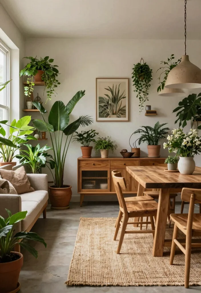 14 Living and Dining Room Ideas for Open Layouts 52 14 Living and Dining Room Ideas for Open Layouts 12. Nature Inspired Elements 0