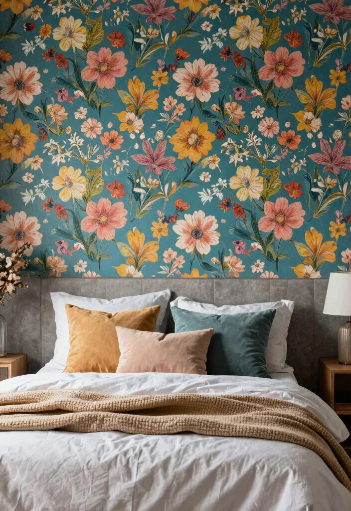 14 Low Budget Bedroom Ideas That Still Look Beautiful 11. Use Wallpaper or Wall Decals 0
