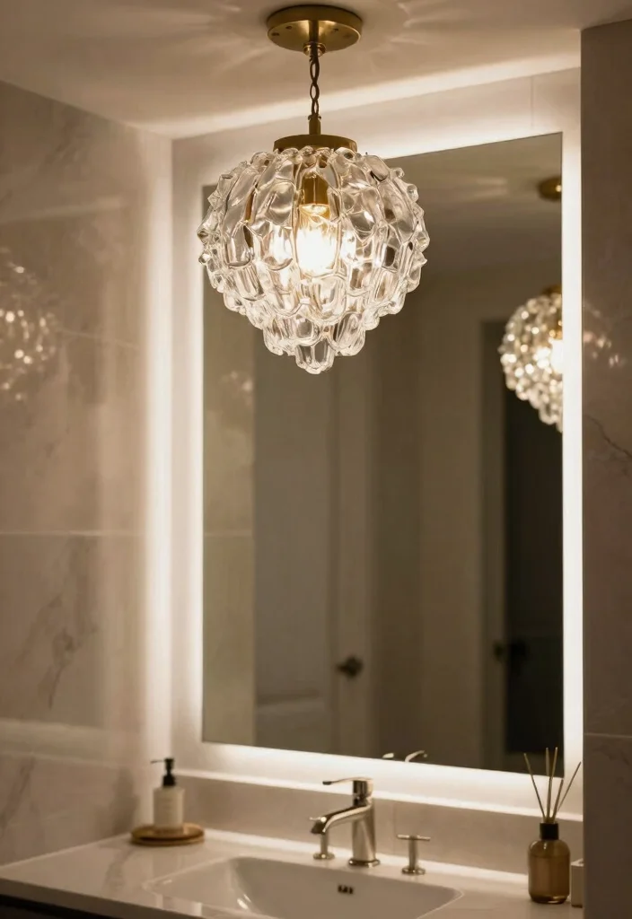 14 Luxury Guest Bathroom Ideas That Impress Instantly 8. Elegant Lighting Fixtures 0