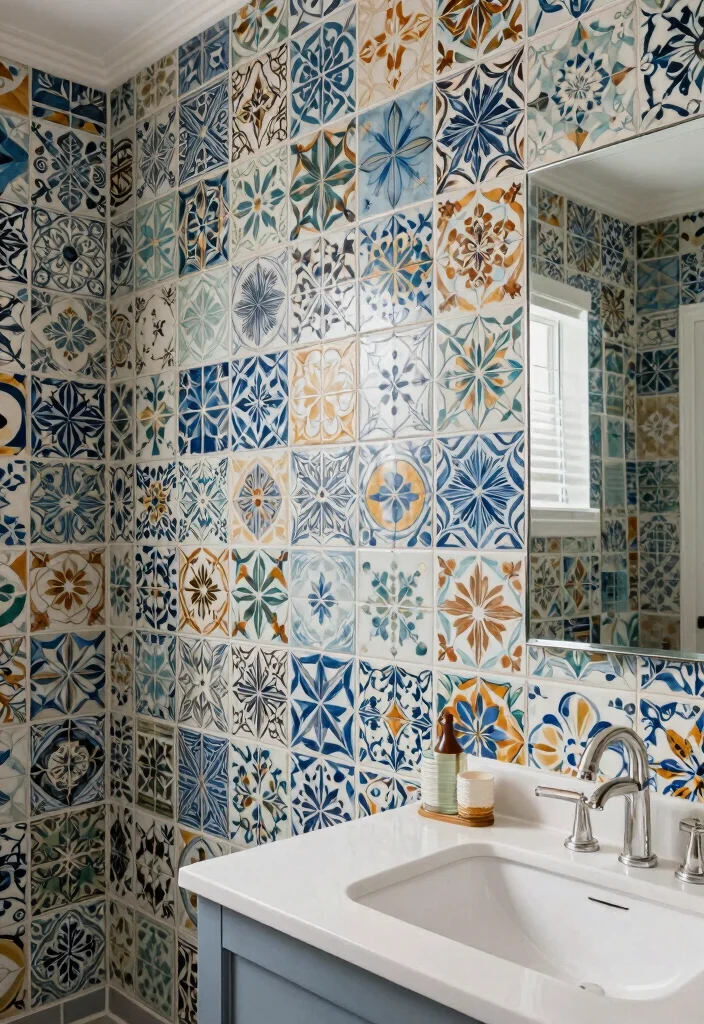 14 Master Suite Bathroom Ideas for Large Luxurious Spaces 40 14 Master Suite Bathroom Ideas for Large Luxurious Spaces 10. Statement Artistic Features Tiles and Mosaics 0