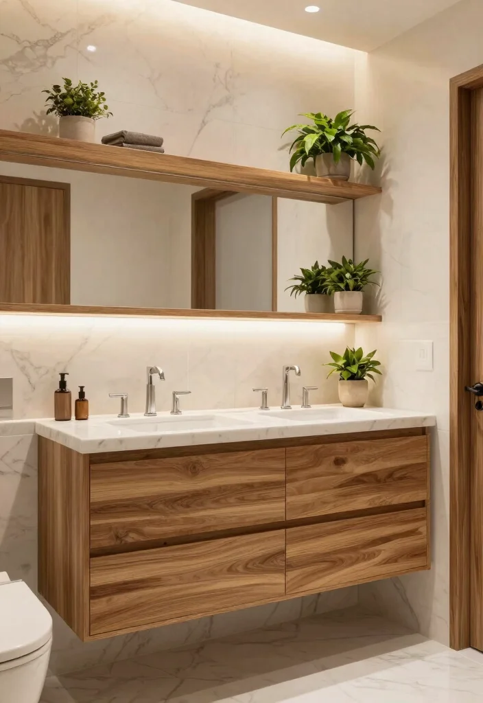 14 Master Suite Bathroom Ideas for Large Luxurious Spaces 37 14 Master Suite Bathroom Ideas for Large Luxurious Spaces 7. Natural Elements Wood Accents 0