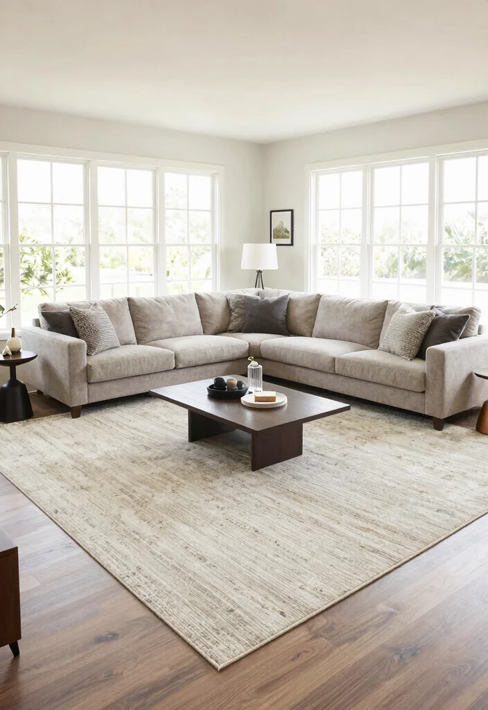 14 Open Living Room Ideas for Airy Modern Homes 36 14 Open Living Room Ideas for Airy Modern Homes 6. Zone with Rugs 0