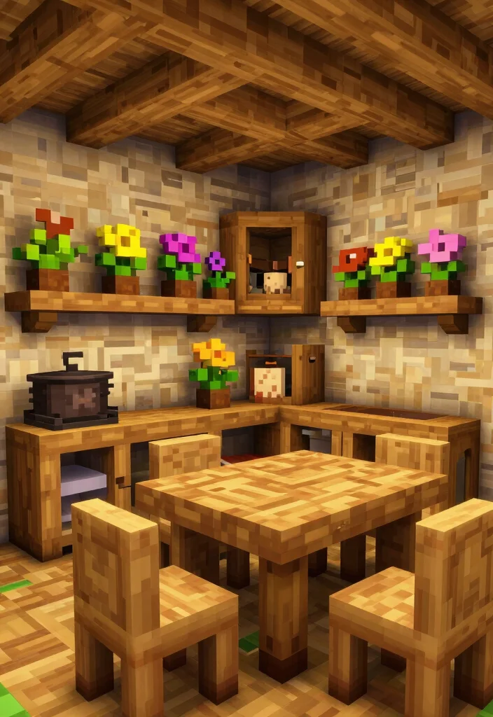 9 Minecraft Kitchen Design Ideas for Creative Builds 1. Cozy Cottage Vibes 0