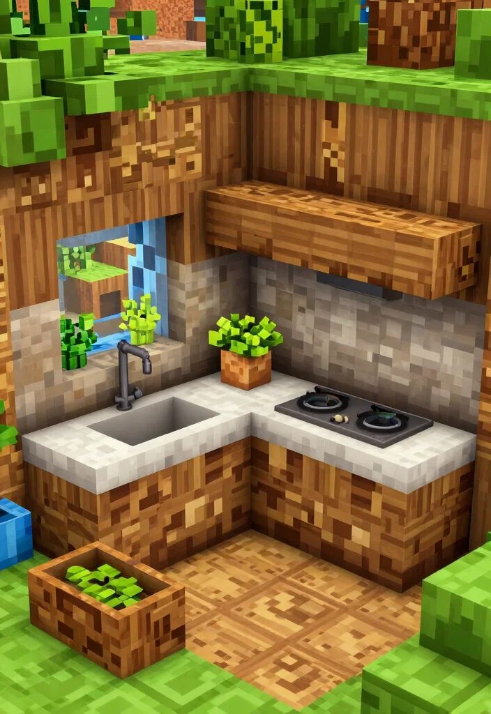 9 Minecraft Kitchen Design Ideas for Creative Builds 5. Nature Inspired Spaces 0